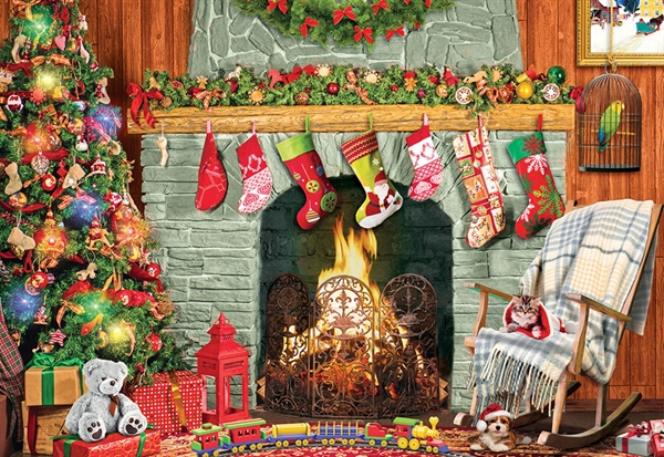 Billede af Christmas by the Fireplace