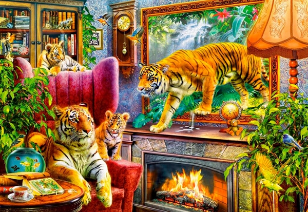 Billede af Tigers Coming to Life hos Puzzleshop