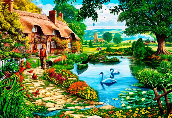 Se Cottage by the Lake hos Puzzleshop