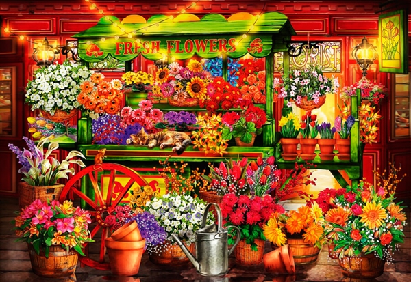 Se Flower Market Stall hos Puzzleshop