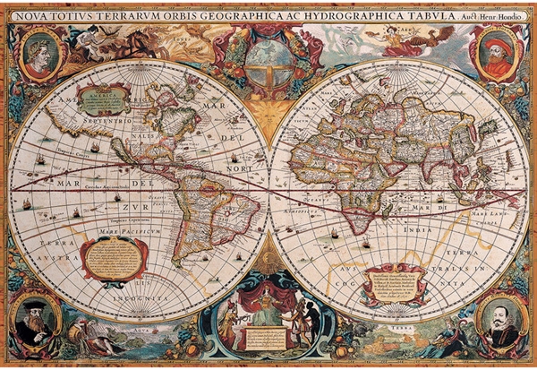 Billede af Antique World Map