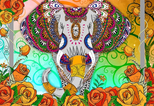 Billede af Colorful Elephant