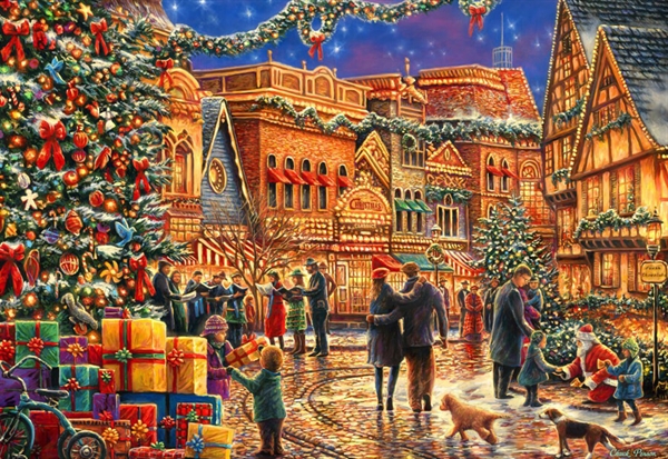 Se Christmas at the Town Square hos Puzzleshop