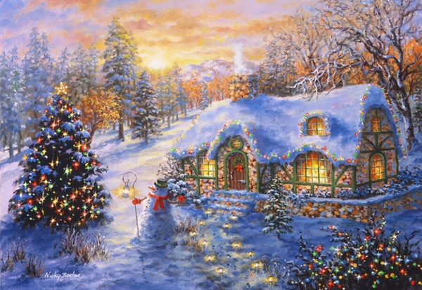 Billede af Christmas Cottage hos Puzzleshop