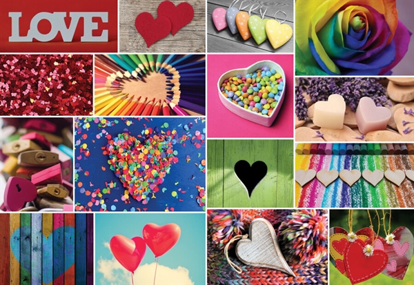 Se Collage - Love in Color hos Puzzleshop