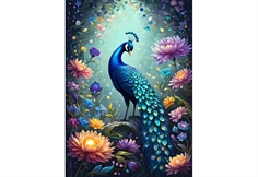 Flowers & Peacock