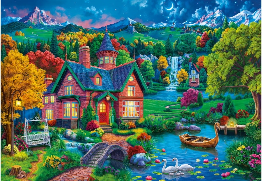 Colourful House near the Lake